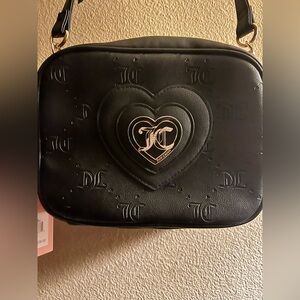 NWT Juicy Couture Black Heart Crossbody Bag